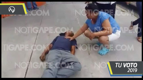 Representante del PT sufre resaca y cae al suelo 