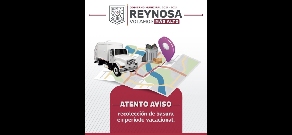 Exhorta Gobierno de Reynosa a mantener limpia las vías públicas
