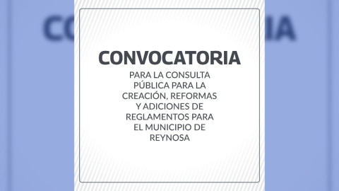 Convoca Gobierno a Consulta Pública 