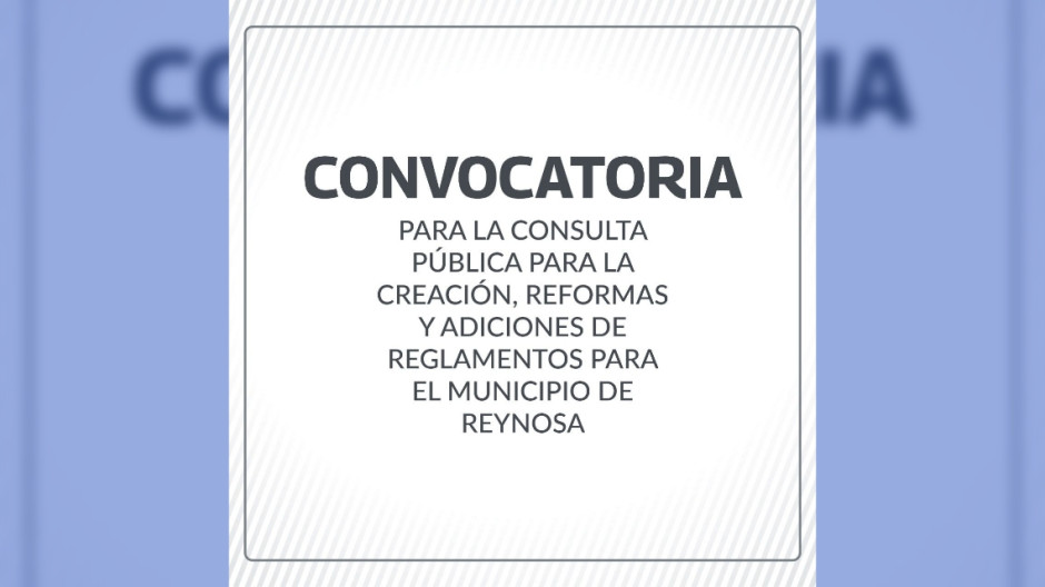 Convoca Gobierno a Consulta Pública 