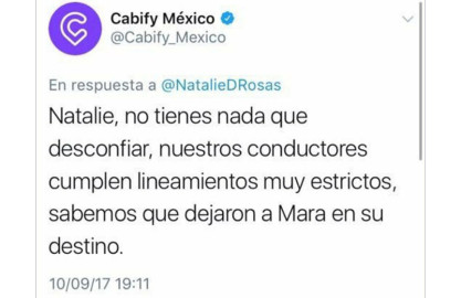La desafortunada respuesta de Cabify al caso "Mara Fernanda"