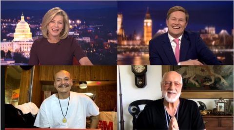 ¡Finalmente! El ‘tiktoker’ cholo conoció a Mick Fleetwood 