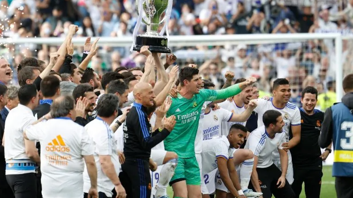 Así festejó el Real Madrid su título 35 de LaLiga