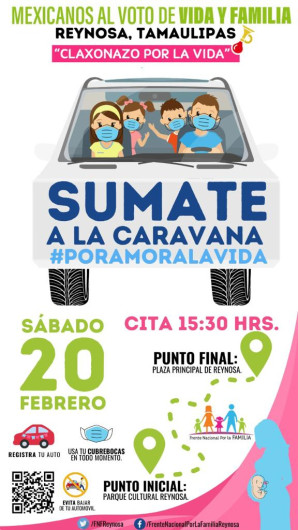 Organizan caravana "claxonazo por la vida" 