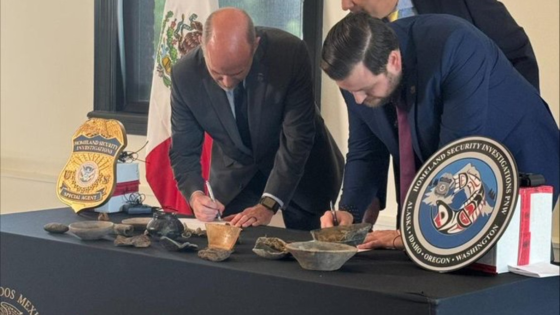 México recupera 35 piezas arqueológicas localizadas en EU