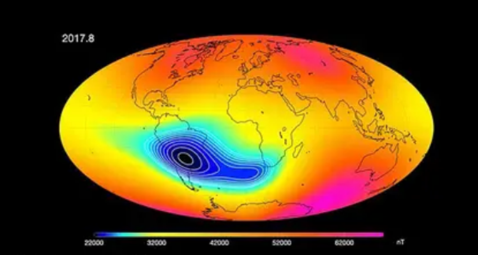 Posible inversión de polos debilita el campo magnético de la Tierra