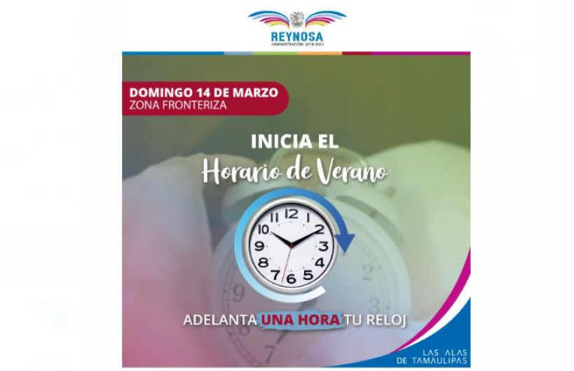 Cambia horario en frontera norte el domingo 14 de marzo