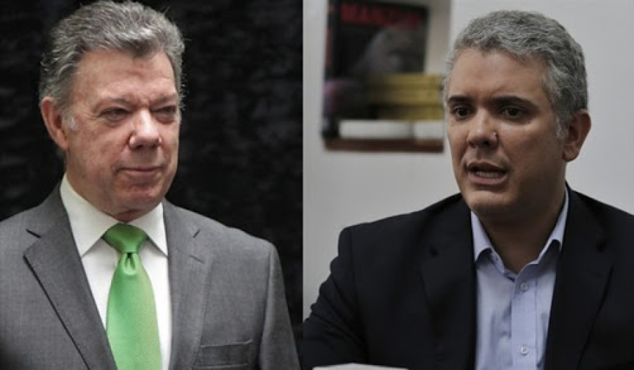 Santos recibe en Casa de Nariño al presidente electo Ivan Duque