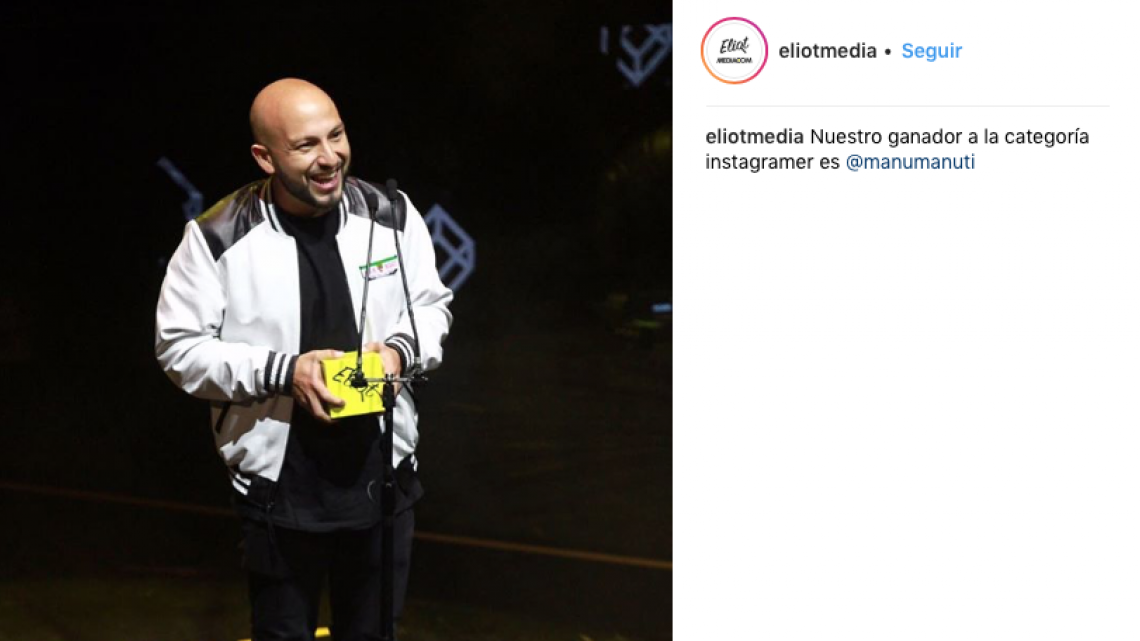 Luisito Comunica gana el premio de Líder Digital en los Eliot Awards 