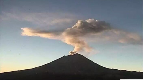 Volcán Popocatépetl registra exhalaciones