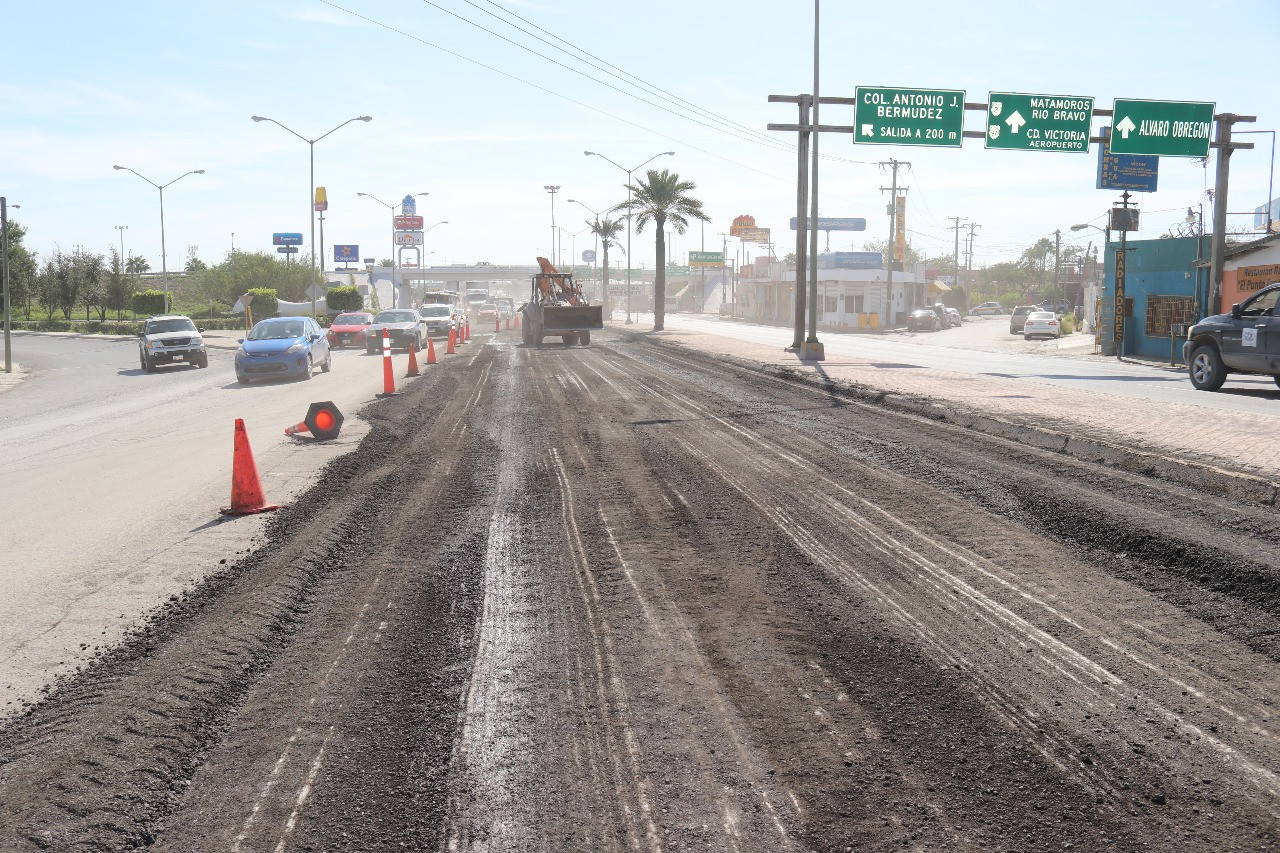 Continúan trabajos de rehabilitación en Bulevar Morelos