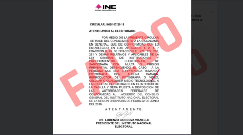 Tomar foto a boleta electoral no es delito, confirma INE