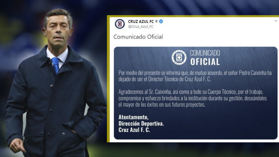 Pedro Caixinha deja de ser técnico de Cruz Azul