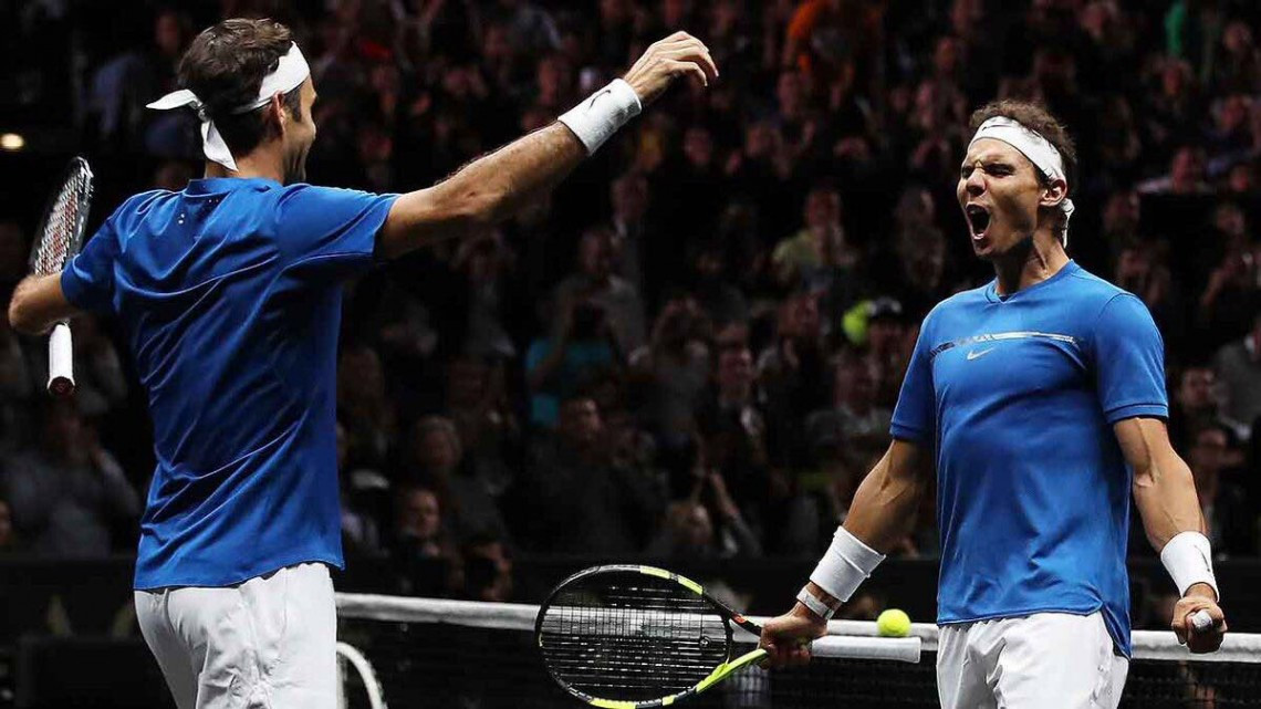 Federer y Nadal triunfan en juego de dobles