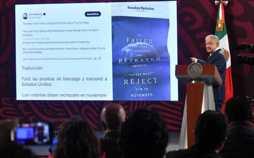 AMLO defiende a Trump de portada del New York Times tras atentado