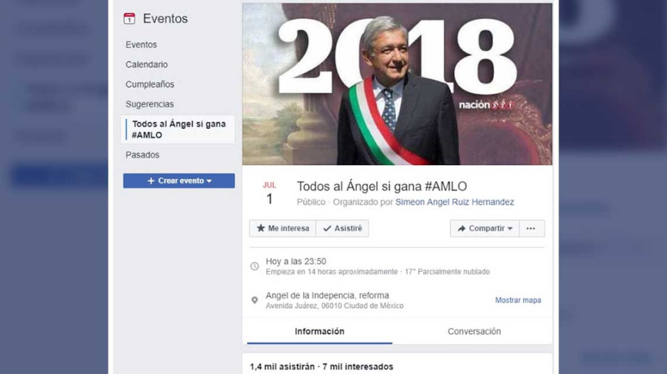 Todos al Ángel si gana AMLO: crean evento