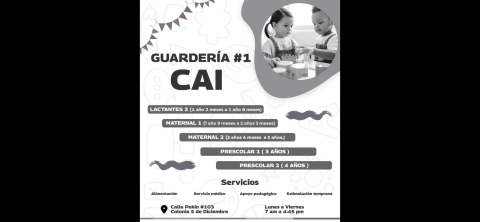 Ofrece DIF servicio de Guardería