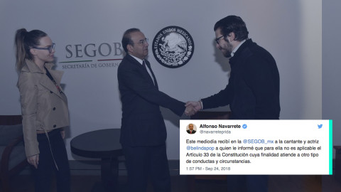 Belinda no será expulsada de México: Navarrete