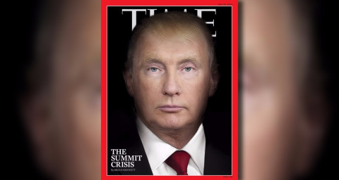 TIME fusiona a Trump y a Putin