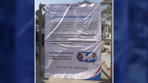 Permanecerán cerrados panteones municipales y privados para evitar contagio de COVID-19