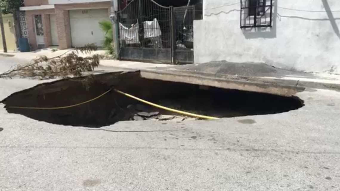 Se registra otro socavón en Nuevo Laredo