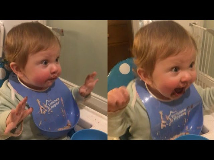 La sorprendente reacción de un bebé al probar el chocolate