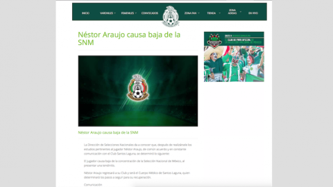 Néstor Araujo se pierde el Mundial por una tendinitis