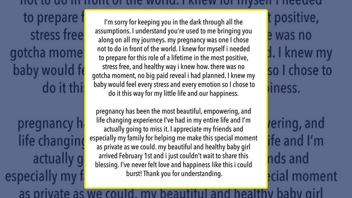 Kylie se convierte en madre de una pequeña