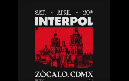 Interpol anuncia concierto gratis en el Zócalo de CDMX