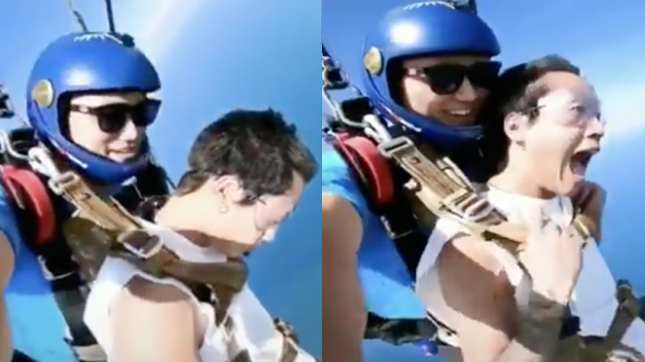 Paracaidista se desmaya en plena caída