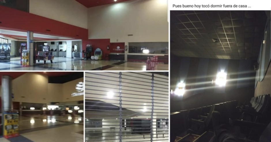 Joven duerme encerrado dentro de un cine por ir al baño