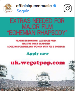 Queen anuncia el inicio del rodaje del filme “Bohemian Rhapsody”