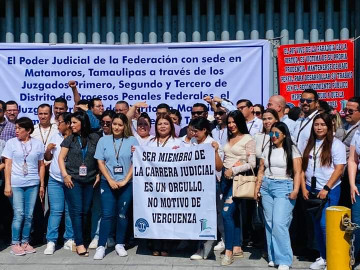Trabajadores del PJF en Matamoros se unen al paro nacional