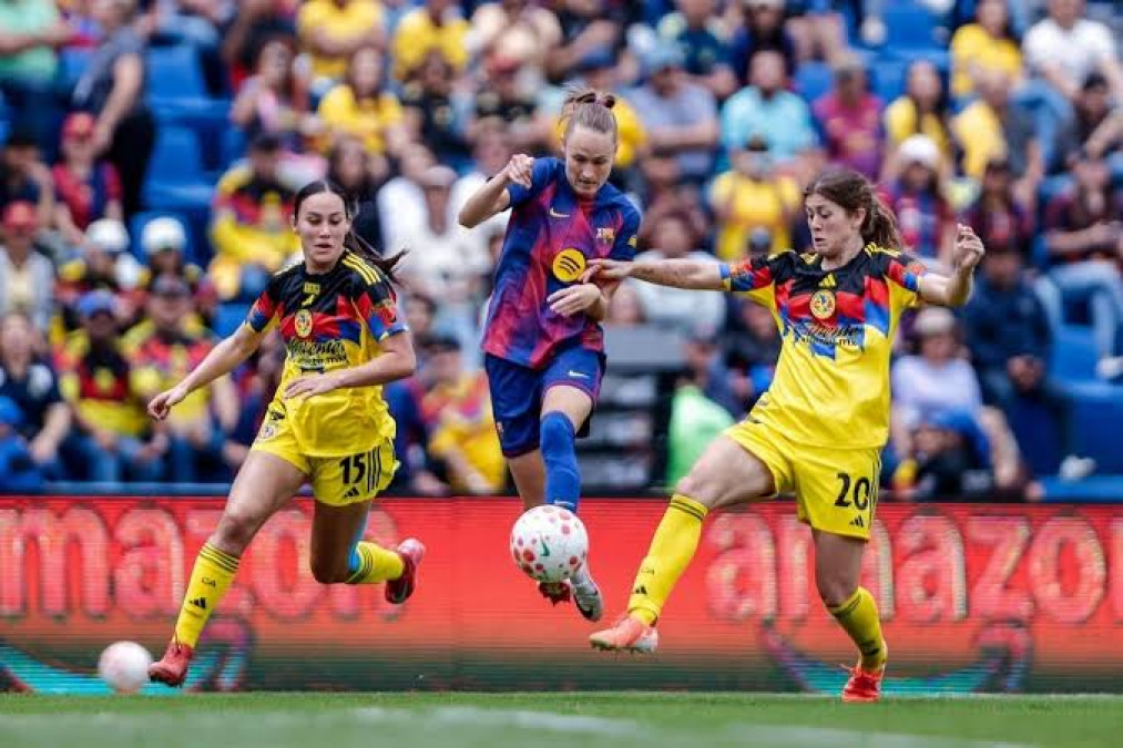 Barcelona Femenil vence al América ante más de 25 mil aficionados