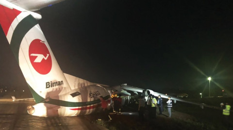 Avión en Bangladesh se sale de la pista y deja 33 lesionados