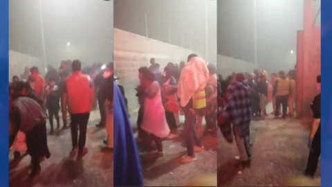 Desalojan a migrantes de Senda de Vida por intoxicación a causa de incendio