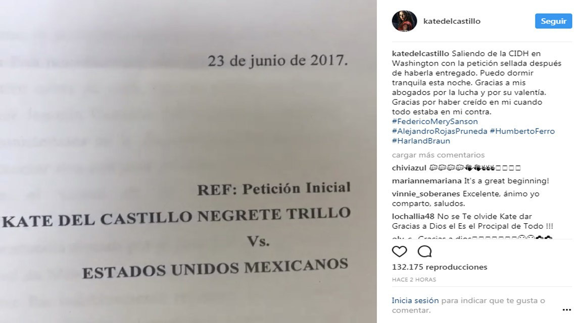 Kate del Castillo interpone demanda contra el estado Mexicano