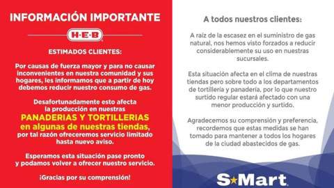 Limitan supermercados venta de pan y tortillas por falta de gas