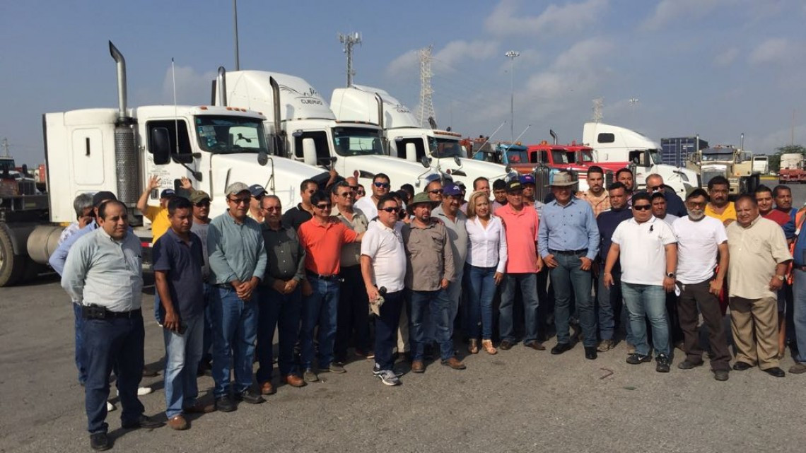 Transportistas se manifiestan en Altamira