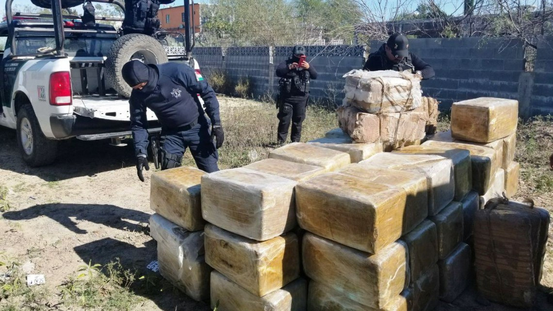 Incautan 536 kg de marihuana en Miguel Alemán
