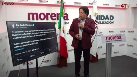 Manifestantes de la CNTE impiden a Mario Delgado salir de sede de Morena