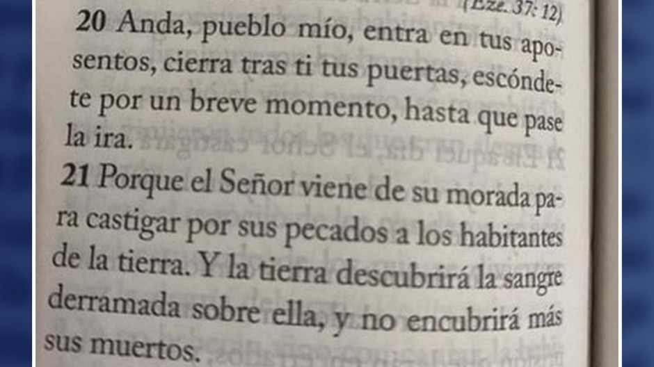 Aseguran que versículo de la Biblia predijo el brote de coronavirus