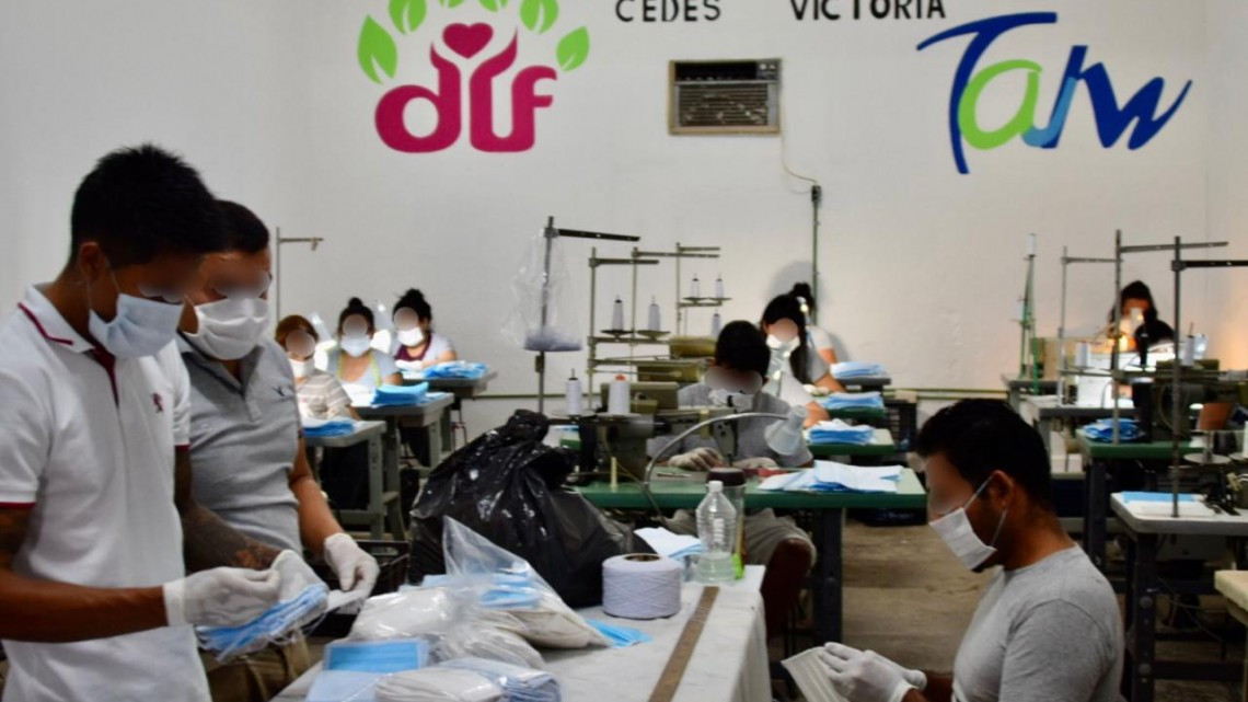 Inicia CEDES Victoria con elaboración de cubrebocas