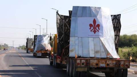 Llega Virgen monumental a El Chorrito