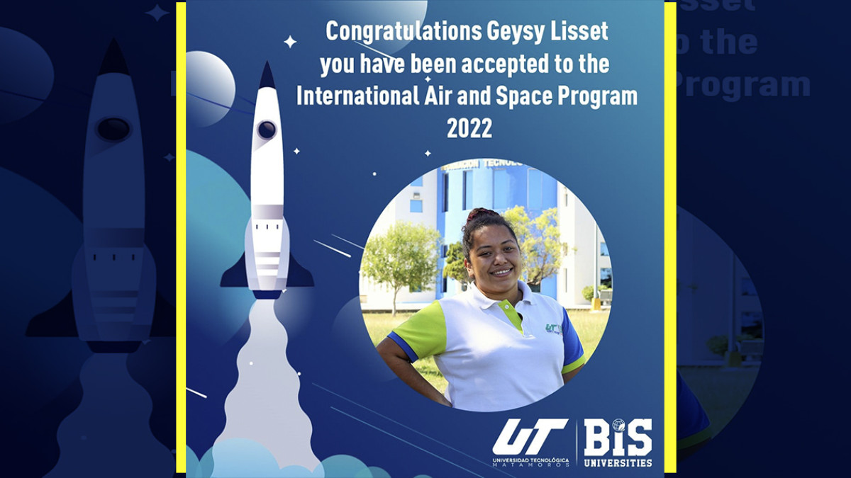 ¡De Tamaulipas para el mundo! Estudiante matamorense participará en el Internacional Air and Space Program 2022 
