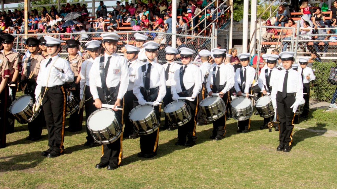 Inauguran Primer Concurso Municipal de Bandas de Guerra