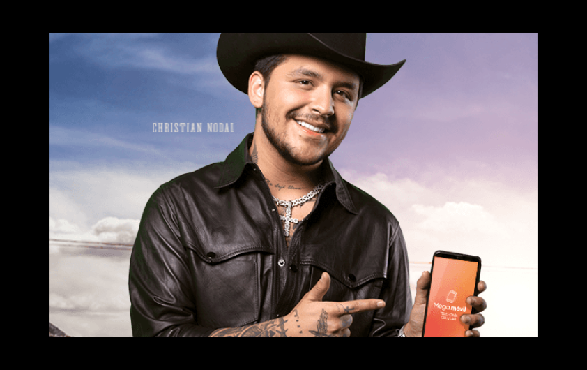 Christian Nodal es el embajador de Mega móvil