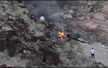 3 muertos tras helicóptero que se estrelló en el Gran Cañón