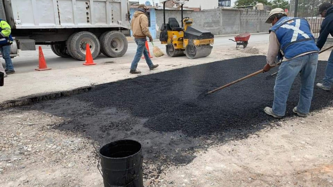 Rehabilita Municipio calles y avenidas con mil 607 toneladas de asfalto