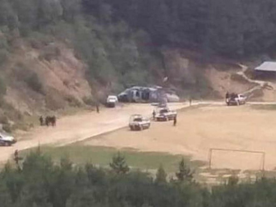 Un muerto tras desplome de helicóptero de la Semar